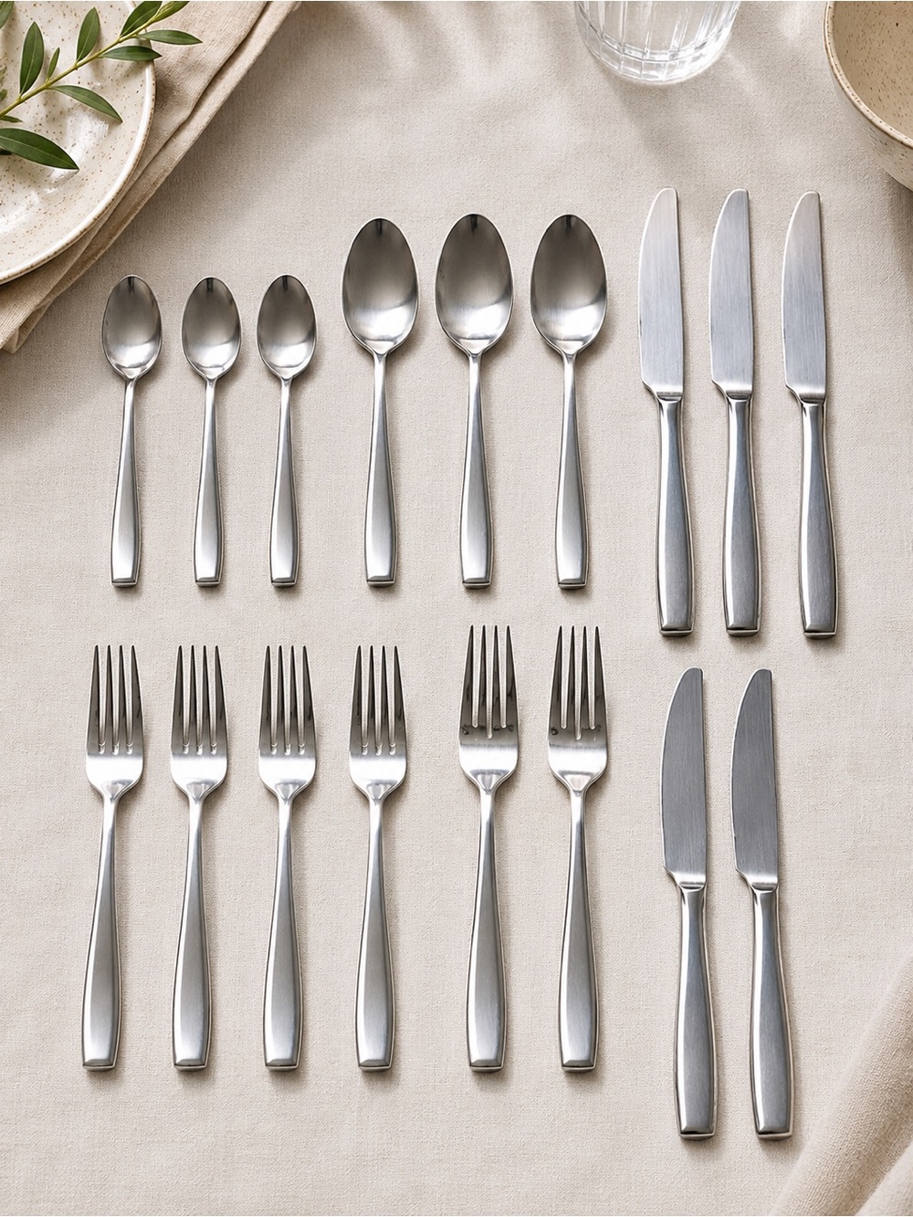 Hampton Forge Signature 18/10 Stainless Steel Flatware 17 Piece Set
